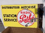 emaille reclamebord Distributeur Radio Pathé, Ophalen of Verzenden, Gebruikt, Reclamebord