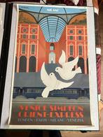 4 Affiches originales chemin de fer Orient Express - Venice, Collections, Autres types, Utilisé, Envoi, Train
