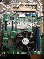 servermoederbordje met cpu en geheugen, Comme neuf, LGA 1155, Micro-ATX, Enlèvement ou Envoi