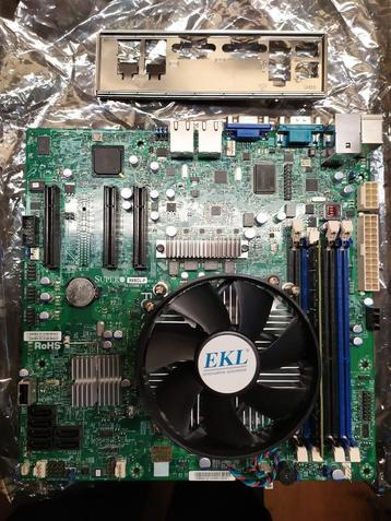 servermoederbordje met cpu en geheugen, Enlèvement ou Envoi, DDR3, Comme neuf, Micro-ATX