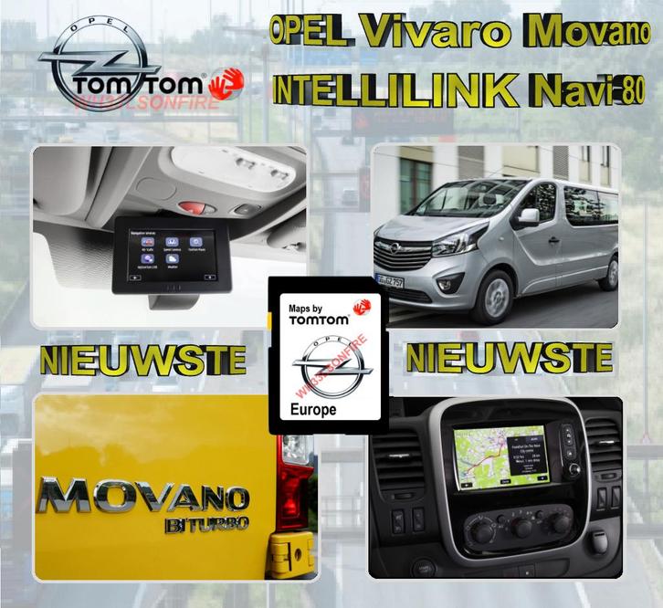 Opel Vivaro Movano Navi 80 Intellilink '23 - '24 SD-kaart, Computers en Software, Navigatiesoftware, Update, Ophalen of Verzenden