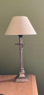 Tafellamp zilver - retro ledlamp inclusief!, Landelijk, klassiek chique, Ophalen of Verzenden, Metaal, Zo goed als nieuw