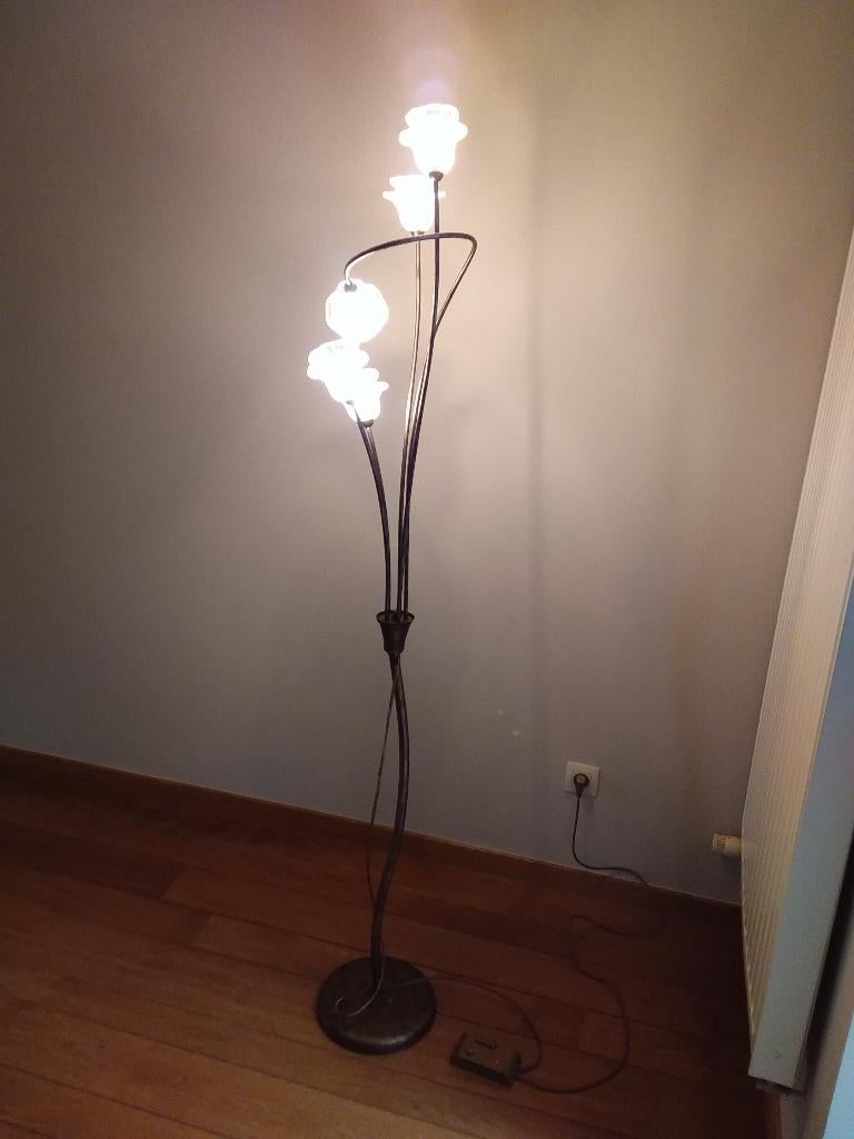 Staande lamp, Huis en Inrichting, Ophalen, Gebruikt, Glas, 150 tot 200 cm