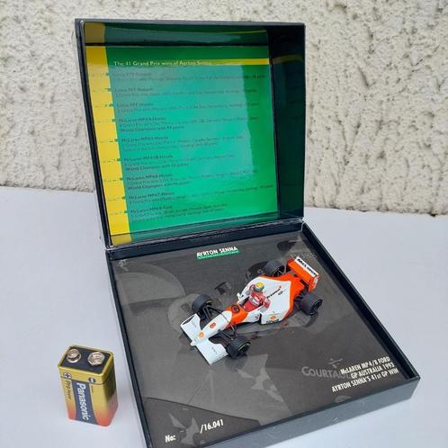 AYRTON SENNA 1/43 MINICHAMPS MCLAREN MP 4/8 FORD 1993 DOOS, Verzamelen, Automerken, Motoren en Formule 1, Zo goed als nieuw, Auto's