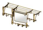 Koperen kapstok Eichholtz Old French wandkapstok met spiegel, Huis en Inrichting, Woonaccessoires | Kapstokken, Wandkapstok, Nieuw