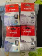 Cartouches d'encre Canon CL-513 (couleur) et PG-512 (noire), Informatique & Logiciels, Cartridge, Canon, Enlèvement ou Envoi, Neuf