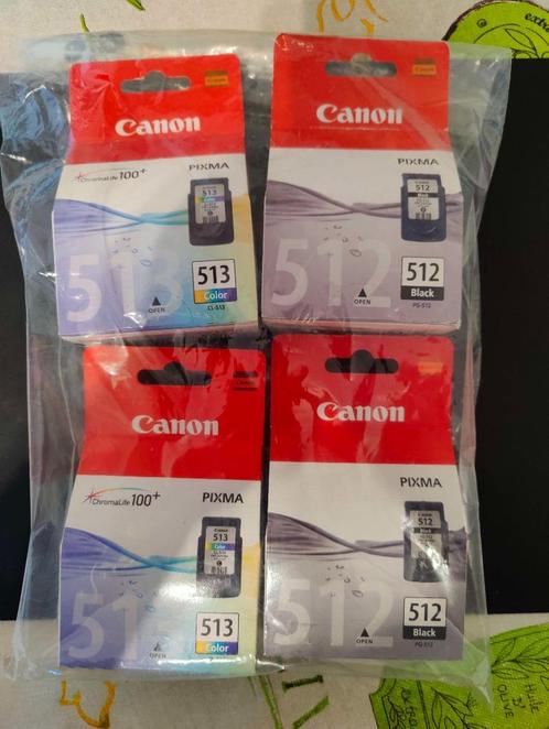 Cartouches d'encre Canon CL-513 (couleur) et PG-512 (noire), Informatique & Logiciels, Fournitures d'imprimante, Neuf, Cartridge
