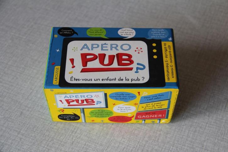 Jeu Apéro ! PUB ? Êtes-vous un enfant de la pub ?, Hobby en Vrije tijd, Gezelschapsspellen | Kaartspellen, Nieuw, Ophalen of Verzenden