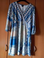 Dames kleed met 3/4 mouwen., Kleding | Dames, Ophalen of Verzenden, Zo goed als nieuw, Maat 38/40 (M), Blauw