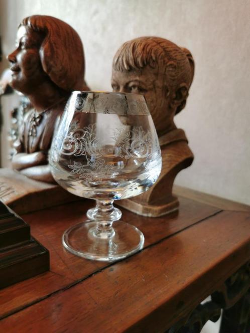 Apart, Cognacglas Mid-Century Kristalglas Murano Medici(6), Antiquités & Art, Antiquités | Verre & Cristal, Enlèvement