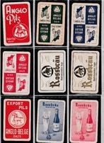 9 Cartes  avec Publicité  BIERES  BELGIQUE pour DEBUTANTS, Envoi, Comme neuf, Carte(s) à jouer