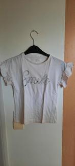 witte t-shirt met tekst 'Smile', Kinderen en Baby's, Kinderkleding | Maat 134, Name it, Meisje, Gebruikt, Ophalen of Verzenden
