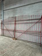 Antiek GROOT dubbel hekken poort vol smeedijzer 5M breed, Ophalen, Gebruikt, IJzer, Tuinhek