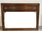 ART DECO spiegel met parelmoer en koperen inzetstukken, Antiek en Kunst, Ophalen, Rechthoekig, 100 tot 150 cm, Minder dan 100 cm