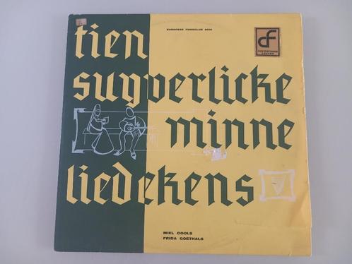 Vinyl 10" LP Miel Cools Tien Suyverlicke Minneliedekens Folk, Cd's en Dvd's, Vinyl | Nederlandstalig, Streekmuziek, 10 inch, Ophalen of Verzenden