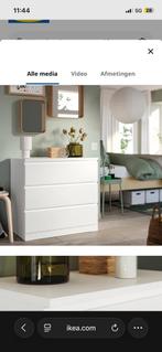 IKEA MALM ladekast wit – 3 lades – zeer goede staat, Huis en Inrichting, Ophalen, Zo goed als nieuw