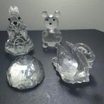 4 Kristallen beeldjes, Verzamelen, Ophalen of Verzenden