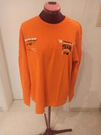T-shirt met lange mouwen van 100% katoen, uniseks. Het merk, Zo goed als nieuw, Oranje