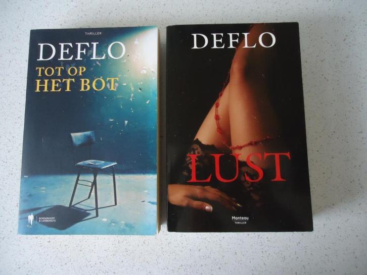 2 Thrillers van "DEFLO" in Prima Staat !, Livres, Thrillers, Comme neuf, Enlèvement ou Envoi