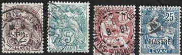 4 Postzegels Levant [Franse postkantoren in Turkije] 1902 beschikbaar voor biedingen