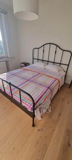 Bed SAGSTUA- complete frame, materass, cushions, Zo goed als nieuw, Ophalen