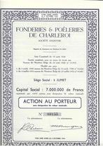 Fonderies & Poêleries de Charleroi - 1952, Action, Enlèvement ou Envoi, 1950 à 1970