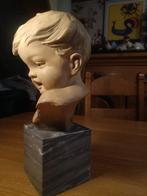 Buste d’Enfant A. Carli 2119 – Sculpture ancienne sur marbre, Antiquités & Art, Enlèvement ou Envoi