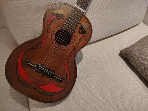 Romantische parlor akoustische gitaar 1890/1900, Muziek en Instrumenten, Instrumenten | Toebehoren, Ophalen of Verzenden