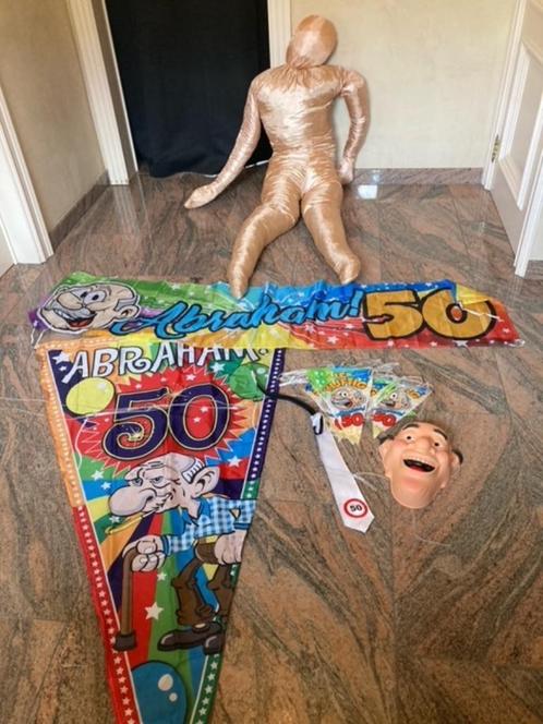 Versiering 50 jaar ABRAHAM te koop, Hobby en Vrije tijd, Feestartikelen, Zo goed als nieuw, Versiering, Ophalen