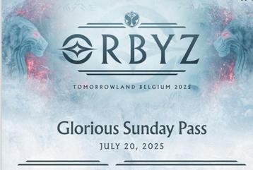 Glorues Sunday Pass, 20 juillet, Tommorowland, Tickets & Billets