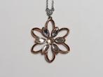 Ketting / halssnoer rosé verguld edelstaal, Overige materialen, Overige kleuren, Met kristal, Ophalen of Verzenden