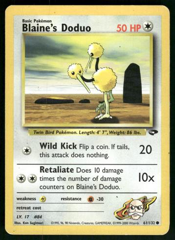 Blaine's Doduo 61/132 - Gym Challenge (EX) beschikbaar voor biedingen