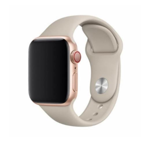 Devia Apple Watch Band - 44 mm Sports Strap Siliconen Stone, Telecommunicatie, Wearable-accessoires, Nieuw, Ophalen of Verzenden