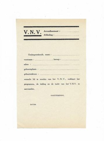 VNV inschrijvingsformulier beschikbaar voor biedingen