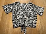 Luipaardprint bloesje open rug Bershka maat S, Manches courtes, Enlèvement ou Envoi, Comme neuf, Taille 36 (S)