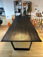 Zwarte houten eettafel, Huis en Inrichting, Tafels | Eettafels, Ophalen, Gebruikt, 100 tot 150 cm, 200 cm of meer