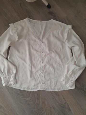 Witte blouse met kant