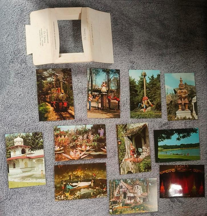 Efteling '70 retro vintage kleuren kaarten, postkaarten, Collections, Efteling, Enlèvement ou Envoi