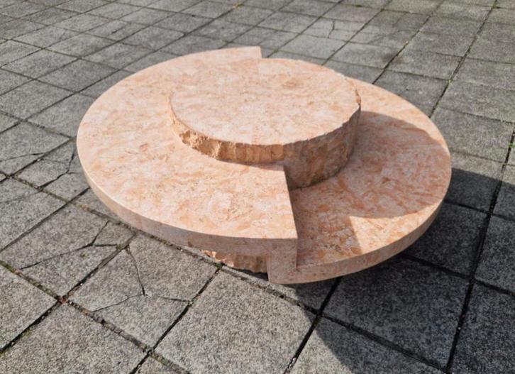 Magnussen Ponte Mactan stone coffee table - zeldzaam roze, Huis en Inrichting, Tafels | Salontafels, Zo goed als nieuw, Minder dan 50 cm