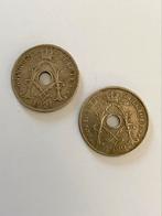 2 munten van 25 cent - België - 1921 & 1929, Postzegels en Munten, Munten | België, Ophalen of Verzenden