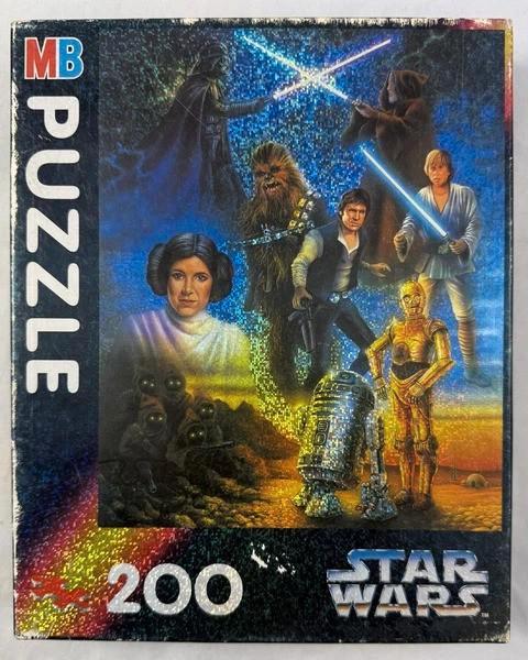 Puzzle Star Wars MB 1994 Glitter Edition 200 pièces vintage, Hobby & Loisirs créatifs, Sport cérébral & Puzzles, Comme neuf, Puzzle