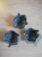 3 grijze glazen potjes, Huis en Inrichting, Ophalen, Zo goed als nieuw