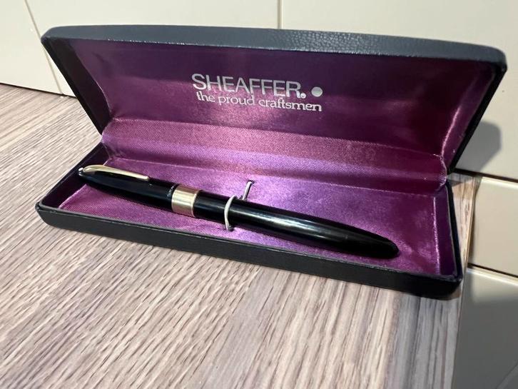 Sheaffer Valiant vulpen 14k F punt uit 1940 made in USA, Verzamelen, Pennenverzamelingen, Zo goed als nieuw, Vulpen, Sheaffer