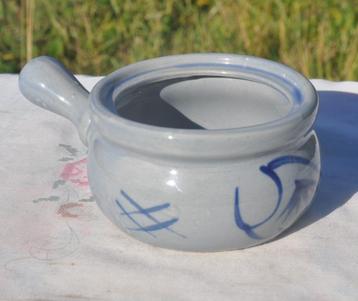 caquelon en gres gris bleu (4) beschikbaar voor biedingen
