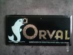 Orval reclame bordje, Verzamelen, Ophalen of Verzenden, Gebruikt, Reclamebord, Plaat of Schild