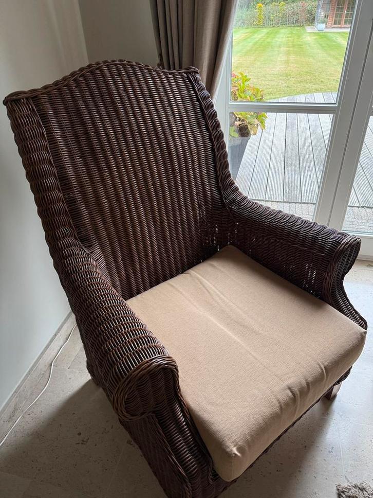 Mooie Rieten zetel, Huis en Inrichting, Fauteuils, Zo goed als nieuw, Ophalen