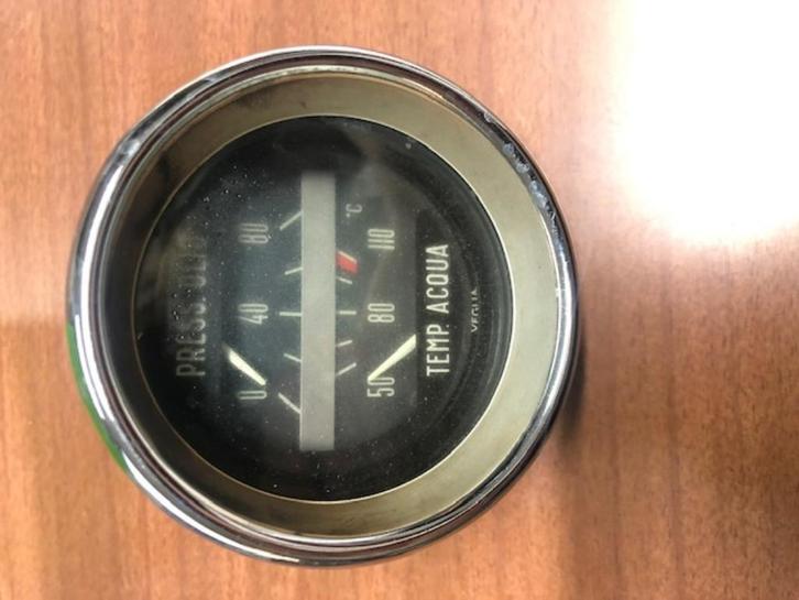Watertemperatuur en oliedrukmeter Fiat 2300 S Coupè, Auto-onderdelen, Dashboard en Schakelaars, Fiat, Gebruikt, Ophalen of Verzenden