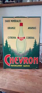 Bron: Chevron Lemonades Water Metal Pub, Verzamelen, Merken en Reclamevoorwerpen, Ophalen of Verzenden, Zo goed als nieuw, Reclamebord