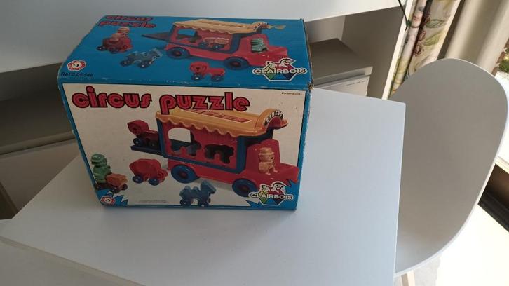 Circus vormen puzzel van Clairbois, Kinderen en Baby's, Speelgoed | Kinderpuzzels, Gebruikt, 6 maanden tot 2 jaar, Minder dan 10 stukjes