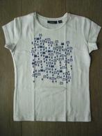 T-shirt Mexx wit blauw en roze accent maat 134 - 140 meisje, Enfants & Bébés, Vêtements enfant | Taille 134, Fille, Chemise ou À manches longues